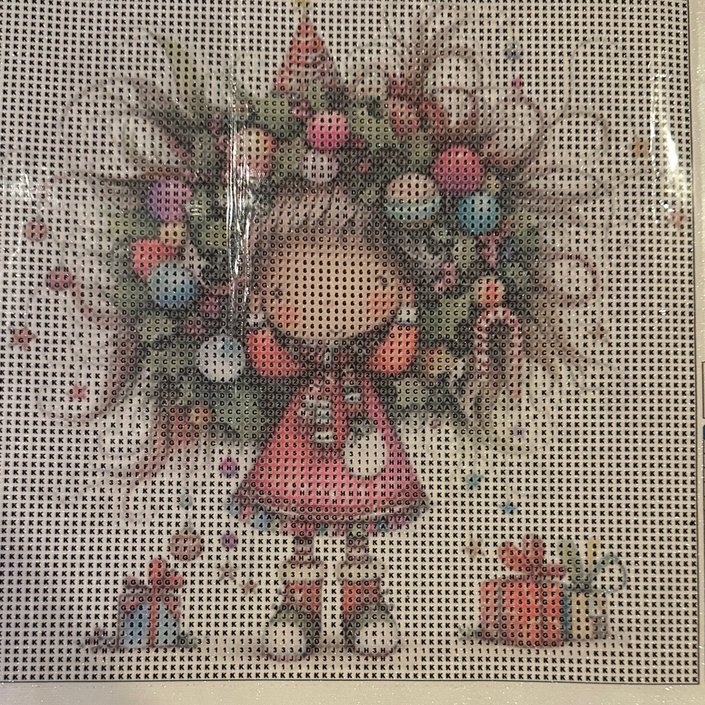 Host Support Diamond Art Kit Festive Holiday Wreath with Red Accents